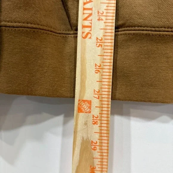 Kenneth Cole Hoodie Mens Small Brown Full Zip Logo Tape Trim Streetwear - Picture 4 of 5